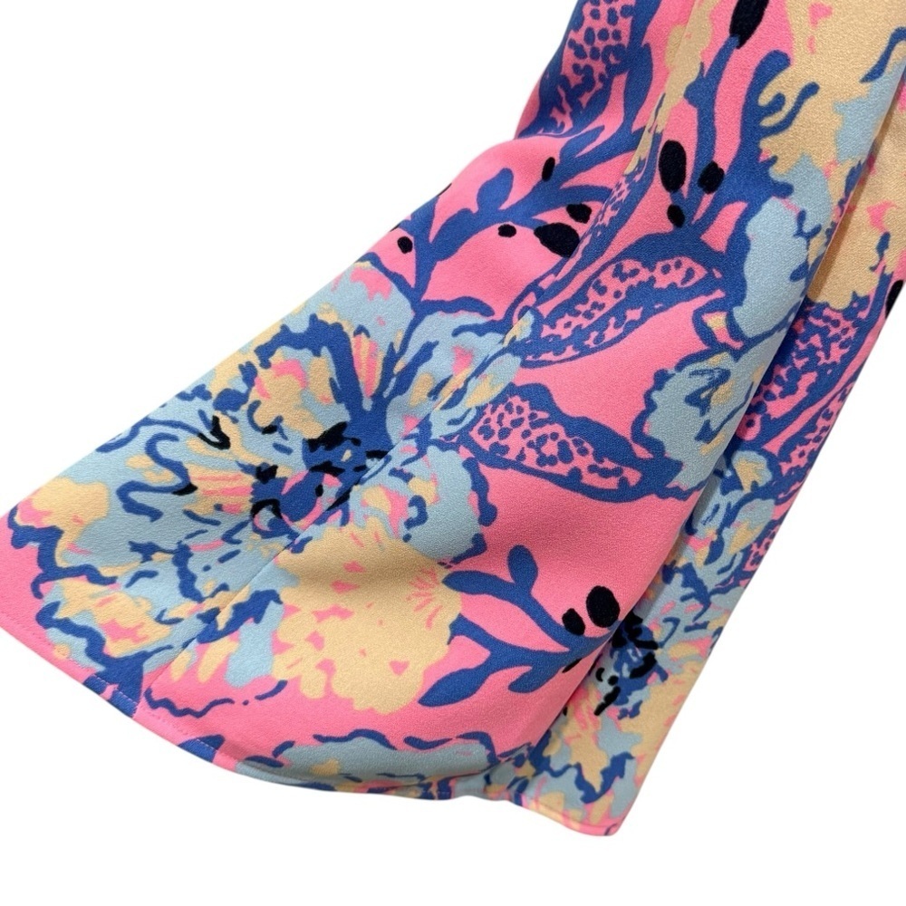 Lilly Pulitzer GWENLYN DRESS MULTI TOTALLY KOALAFIED ENGINEERED WOVEN DRESS SZ14 - Picture 5 of 14